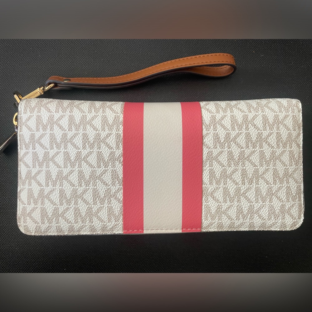 Michael Kors Jet Set Continental Wallet Tea Rose - Picture 3 of 4